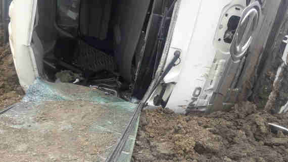 На «Тавриде» большегруз раздавил легковушку, водитель погиб