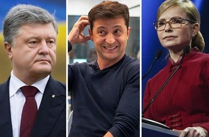 На выборах президента Украины 2019 года лидирует шоумэн Владимир Зеленский