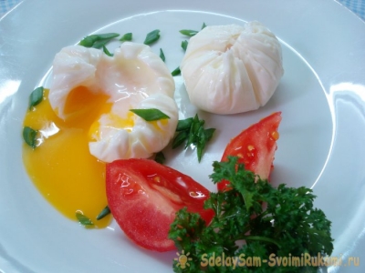 Яйцо пашот в мешочке (быстрый завтрак)