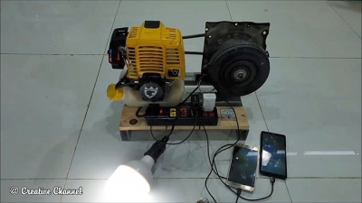 Как сделать генератор на 220 В из двигателя триммера